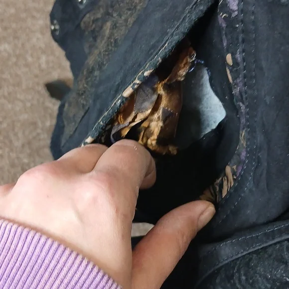 G 3 vintage floral leather bomber jacket size medium # 238 - Picture 12 of 17